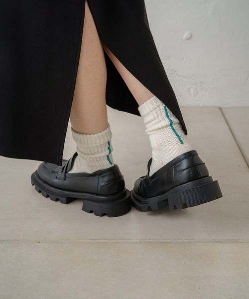 Kastane（カスタネ）の「【新色追加】バックラインショートソックス（ソックス/靴下・レディース・ピンク/イエロー/アイボリー/ミント・FREE）」の11枚目の写真