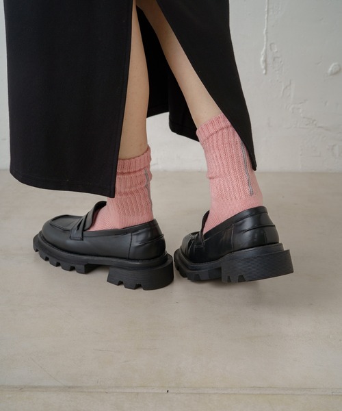 Kastane（カスタネ）の「【新色追加】バックラインショートソックス（ソックス/靴下・レディース・ピンク/イエロー/アイボリー/ミント・FREE）」の9枚目の写真