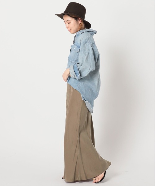 AP STUDIO（エーピーストゥディオ）の「Newフィブリルキュプラスカート（スカート・レディース・ブラック/ネイビー/カーキ/オレンジ・38/36）」の14枚目の写真