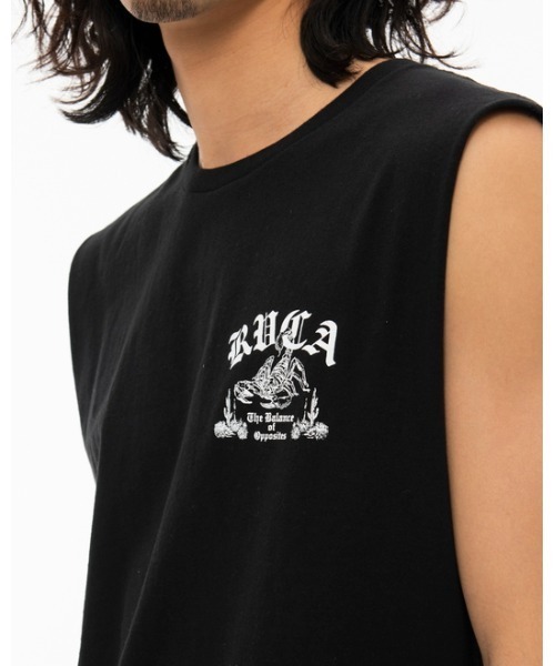 RVCA（ルーカ）の「RVCA メンズ  SCORP SLEEVELESS タンクトップ【2022年夏モデル】/ルーカタンクトップ（タンクトップ・メンズ・ホワイト/ブラック・SMALL/MEDIUM/LARGE）」の5枚目の写真