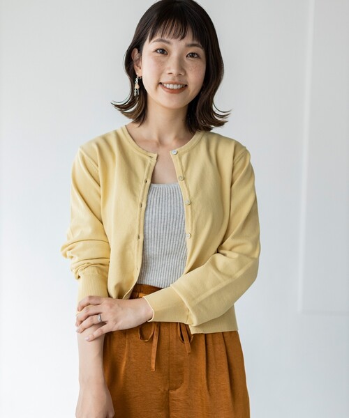 THE SHOP TK (ザ ショップ ティーケー )の「◆【サスティナブルコットン】コンパクトカーディガン(カーディガン/ボレロ・レディース・ブラック/グリーン/レモンイエロー・12/13)」の21枚目の写真