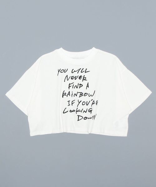 jouetie(ジュエティ)の「グランジロゴクロップド Tシャツ(Tシャツ/カットソー・レディース・ブラック/ピンク/オフホワイト・MEDIUM)」の2枚目の写真