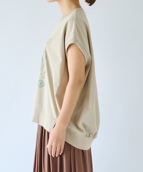 RIVE DROITE（リヴドロワ）の「Bon appetit Tシャツ（Tシャツ/カットソー・レディース・オフホワイト/ベージュ・FREE）」の6枚目の写真