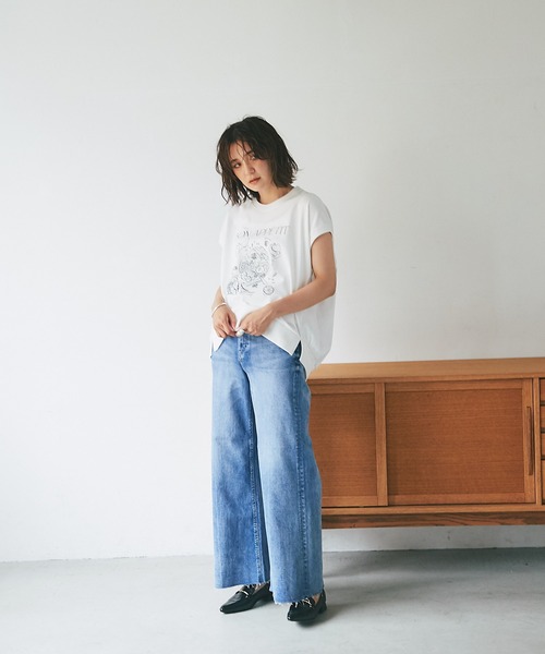 RIVE DROITE（リヴドロワ）の「Bon appetit Tシャツ（Tシャツ/カットソー・レディース・オフホワイト/ベージュ・FREE）」の17枚目の写真