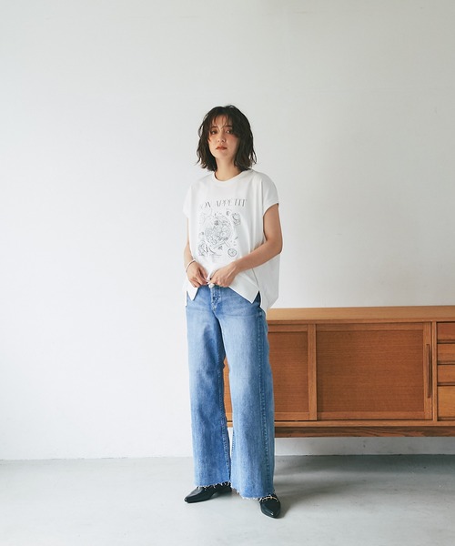 RIVE DROITE（リヴドロワ）の「Bon appetit Tシャツ（Tシャツ/カットソー・レディース・オフホワイト/ベージュ・FREE）」の18枚目の写真