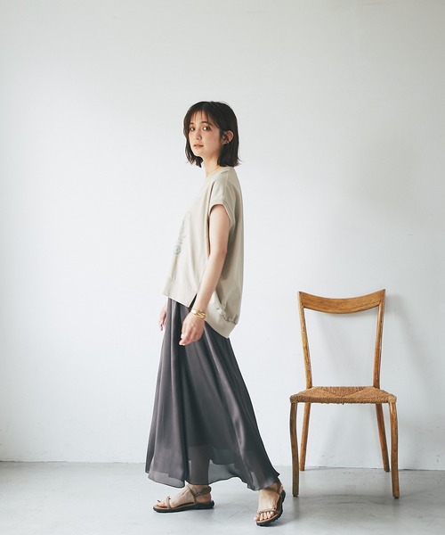 RIVE DROITE（リヴドロワ）の「Bon appetit Tシャツ（Tシャツ/カットソー・レディース・オフホワイト/ベージュ・FREE）」の14枚目の写真