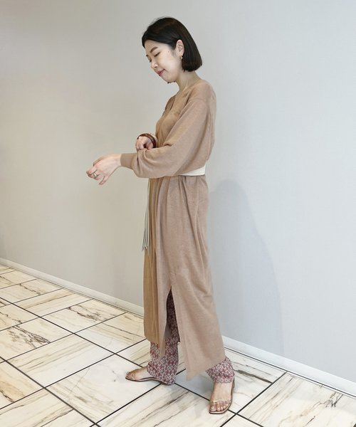 美品 イエナラブークル リネンケープニット ロングニット