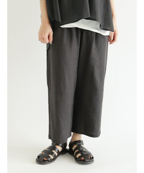 Samansa Mos2（サマンサ モスモス）の「ゆるテーパード8分丈パンツ（その他パンツ・レディース・ブラウン/グレー/イエロー/チャコール・ﾌﾘ-）」の2枚目の写真