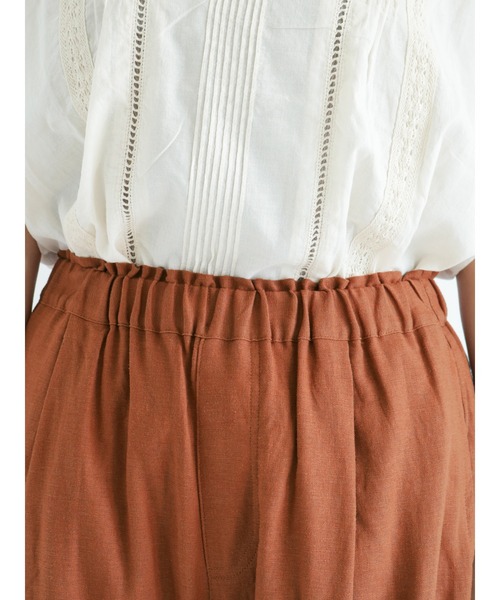 Samansa Mos2（サマンサ モスモス）の「ゆるテーパード8分丈パンツ（その他パンツ・レディース・ブラウン/グレー/イエロー/チャコール・ﾌﾘ-）」の6枚目の写真