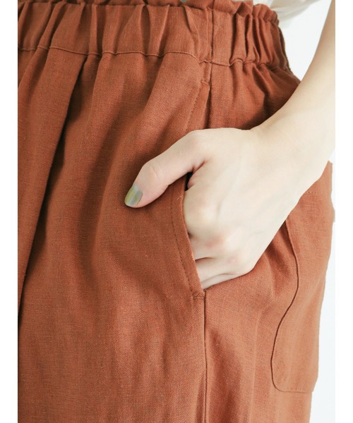 Samansa Mos2（サマンサ モスモス）の「ゆるテーパード8分丈パンツ（その他パンツ・レディース・ブラウン/グレー/イエロー/チャコール・ﾌﾘ-）」の7枚目の写真