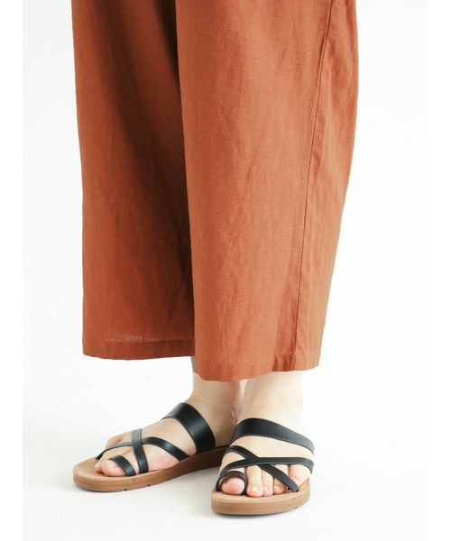 Samansa Mos2（サマンサ モスモス）の「ゆるテーパード8分丈パンツ（その他パンツ・レディース・ブラウン/グレー/イエロー/チャコール・ﾌﾘ-）」の8枚目の写真