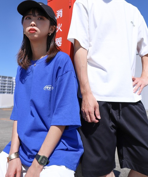 ZIP FIVE（ジップファイブ）の「【ZIP FIVE】韓国ヴィンテージ風 シンプルワンポイント半袖Tシャツ（Tシャツ/カットソー・メンズ・グリーン/ホワイト系1/ブラック/ロイヤルブルー/ホワイト/ブラック系/オートミール/ネイビー/ホワイト系・LARGE/MEDIUM）」の9枚目の写真