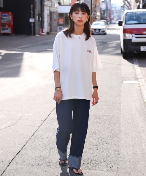 ZIP FIVE（ジップファイブ）の「【ZIP FIVE】韓国ヴィンテージ風 シンプルワンポイント半袖Tシャツ（Tシャツ/カットソー・メンズ・グリーン/ホワイト系1/ブラック/ロイヤルブルー/ホワイト/ブラック系/オートミール/ネイビー/ホワイト系・LARGE/MEDIUM）」の12枚目の写真