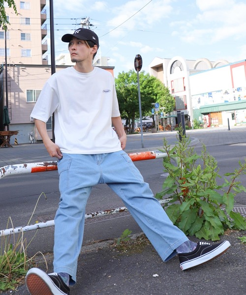 ZIP FIVE（ジップファイブ）の「【ZIP FIVE】韓国ヴィンテージ風 シンプルワンポイント半袖Tシャツ（Tシャツ/カットソー・メンズ・グリーン/ホワイト系1/ブラック/ロイヤルブルー/ホワイト/ブラック系/オートミール/ネイビー/ホワイト系・LARGE/MEDIUM）」の13枚目の写真