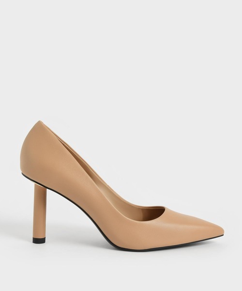 CHARLES & KEITH(チャールズ & キース)の「シリンダーヒール パンプス / Cylindrical Heel Pumps(パンプス・レディース・サンドベージュ/ブラック/オフホワイト・22.5cm/25cm/25.5cm/23cm/24.5cm/23.5cm/22cm)」の3枚目の写真