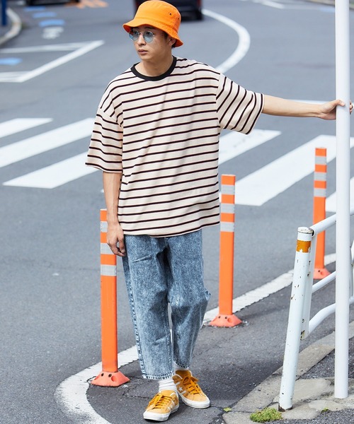 MONO-MART(モノマート)の「ワイドテーパードデニムパンツ(10oz DENIM)(デニムパンツ・メンズ・ホワイト/ブラック/サックスブルー/インディゴブルー/ブラック系その他/ブルー系その他/ワンウォッシュ/ブルー系その他2/ブルー系その他3・S/M/L)」の21枚目の写真