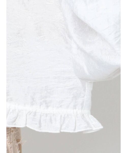 merry jenny（メリージェニー）の「floralショートブラウス（シャツ/ブラウス・レディース・ブラック/ベージュ/オフホワイト・FREE）」の7枚目の写真