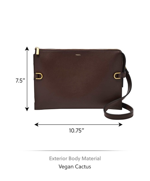 FOSSIL(フォッシル)の「フォッシル 斜めがけバッグ レディース その他 ダークブラウン スマホ収納可 ZB1697206(メッセンジャーバッグ・レディース・ダークブラウン・FREE)」の8枚目の写真