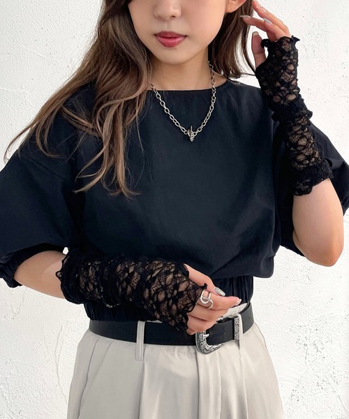 apres jour mignon（アプレジュールミニョン）の「アソートアームウォーマー【ZOZOTOWN限定アイテム】（アームカバー・レディース・ピンク/ブラック系その他/オフホワイト/パープル/グリーン/ブルー/ブラック・フリー）」の20枚目の写真