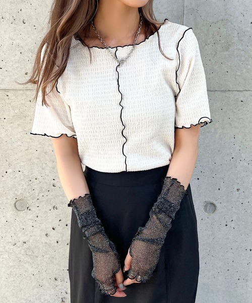 apres jour mignon（アプレジュールミニョン）の「アソートアームウォーマー【ZOZOTOWN限定アイテム】（アームカバー・レディース・ピンク/ブラック系その他/オフホワイト/パープル/グリーン/ブルー/ブラック・フリー）」の15枚目の写真