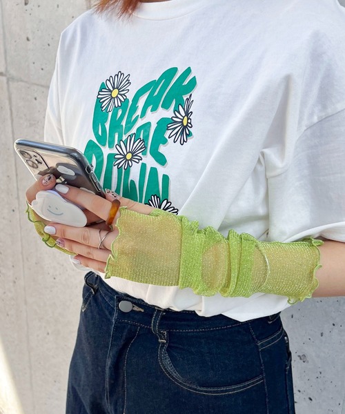 apres jour mignon（アプレジュールミニョン）の「アソートアームウォーマー【ZOZOTOWN限定アイテム】（アームカバー・レディース・ピンク/ブラック系その他/オフホワイト/パープル/グリーン/ブルー/ブラック・フリー）」の21枚目の写真