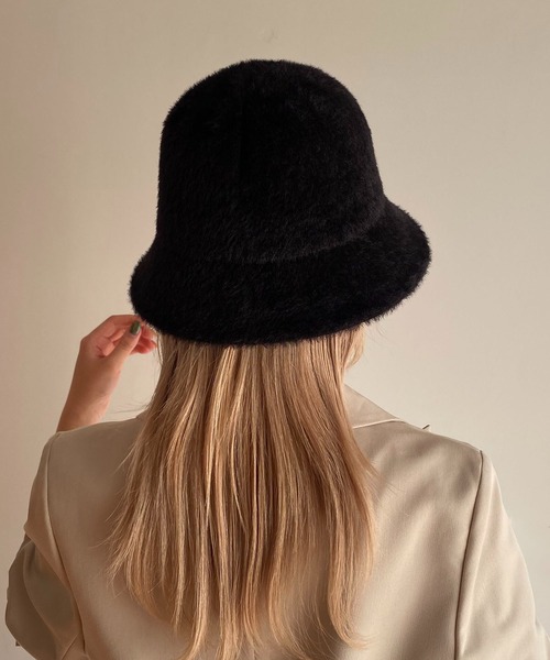 CAPRICIEUX LE'MAGE（カプリシューレマージュ）の「シャギーハット（ハット・レディース・ブラック/オフホワイト/キャメル・FREE）」の6枚目の写真