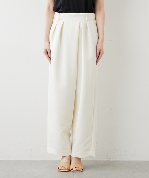 GALLARDAGALANTE（ガリャルダガランテ）の「タックワイドパンツ（その他パンツ・レディース・ベージュ/アイボリー・1/0）」の15枚目の写真