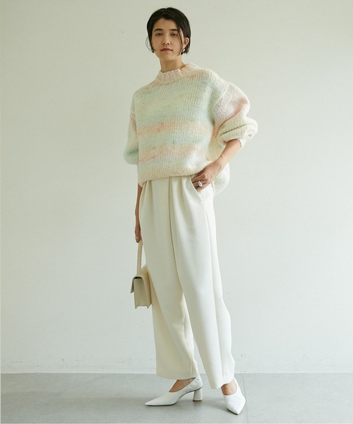 GALLARDAGALANTE（ガリャルダガランテ）の「タックワイドパンツ（その他パンツ・レディース・ベージュ/アイボリー・1/0）」の3枚目の写真