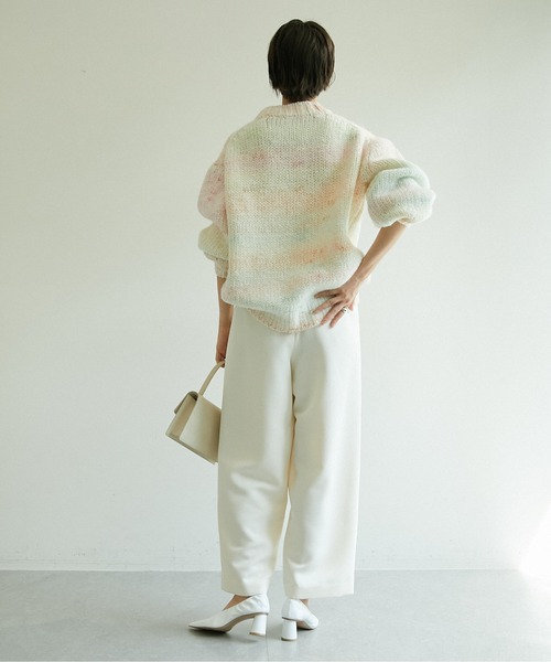 GALLARDAGALANTE（ガリャルダガランテ）の「タックワイドパンツ（その他パンツ・レディース・ベージュ/アイボリー・1/0）」の4枚目の写真