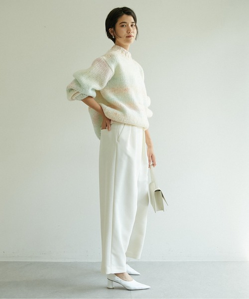 GALLARDAGALANTE（ガリャルダガランテ）の「タックワイドパンツ（その他パンツ・レディース・ベージュ/アイボリー・1/0）」の5枚目の写真