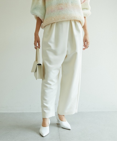 GALLARDAGALANTE（ガリャルダガランテ）の「タックワイドパンツ（その他パンツ・レディース・ベージュ/アイボリー・1/0）」の6枚目の写真