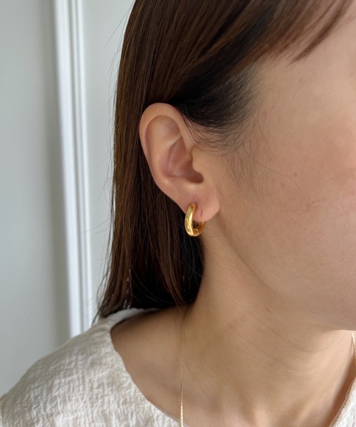 セール】ワンタッチ ボリューム フープピアス / ステンレス（ピアス