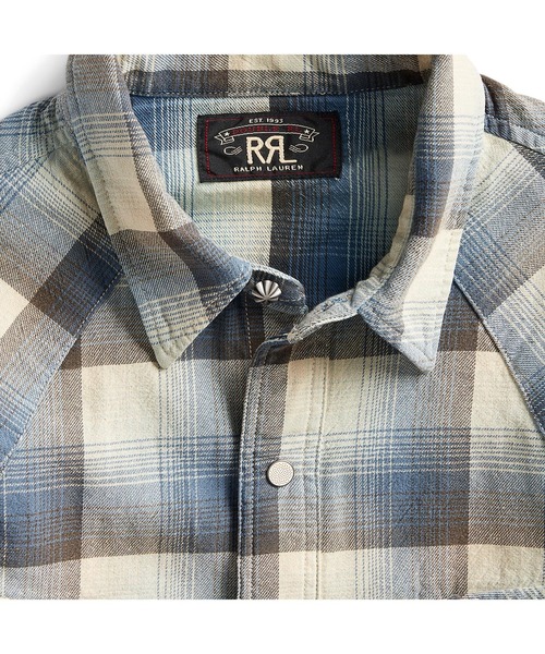 RRL（ダブル アール エル）の「プラッド ツイル ウエスタン シャツ 