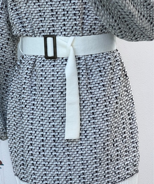 TORTE（トルテ）の「ツィードライクニットワンピース（ワンピース・レディース・ライトグレー/ブラック/ブラック系その他/ライトピンク・FREE）」の16枚目の写真