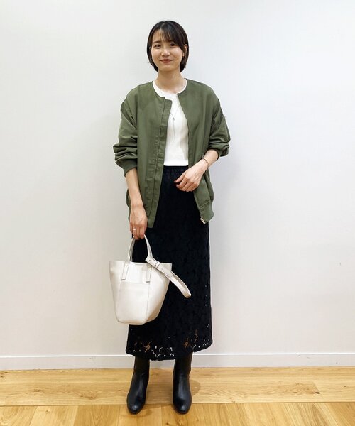 OPAQUE.CLIP（オペークドットクリップ）の「◆【エクストラファインオーガニックコットン】リブフレアスリーブニット（ニット/セーター・レディース・ブラック/イエロー/ブルー/ホワイト系その他6/ライトグリーン系/ピンク系9・40/38/36）」の13枚目の写真