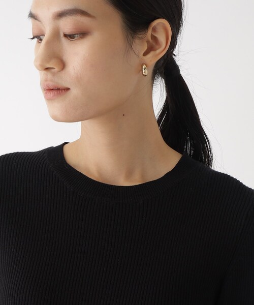 OPAQUE.CLIP（オペークドットクリップ）の「◆【エクストラファインオーガニックコットン】リブフレアスリーブニット（ニット/セーター・レディース・ブラック/イエロー/ブルー/ホワイト系その他6/ライトグリーン系/ピンク系9・40/38/36）」の20枚目の写真