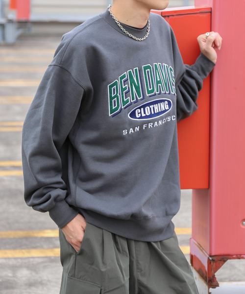 BEN DAVIS(ベンデイビス)の「【別注】【BEN DAVIS】ATHLETIC LOGO CREW SWEAT/アスレティックロゴスウェットトレーナー(スウェット・メンズ・ネイビー/グレー/ブルー/グリーン/オートミール/チャコール・MEDIUM/LARGE/X-LARGE)」の7枚目の写真