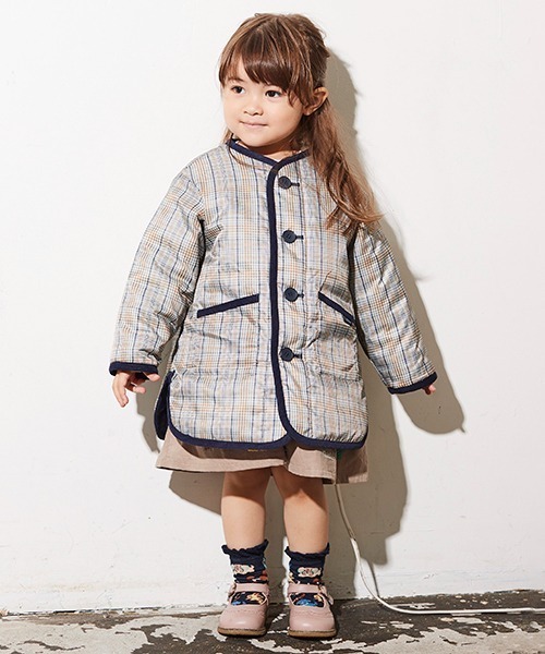 kladskap(クレードスコープ)の「裾刺しゅうドッキングワンピース(ワンピース・キッズ・ネイビー/ブラウン・120cm/110cm/100cm/90cm)」の14枚目の写真