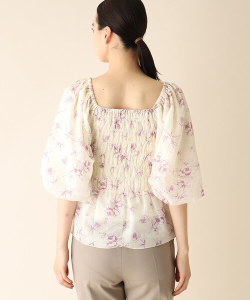 OPAQUE.CLIP（オペークドットクリップ）の「◆フラワーシャーリングブラウス（シャツ/ブラウス・レディース・ホワイト系その他/ブラック系・38）」の22枚目の写真