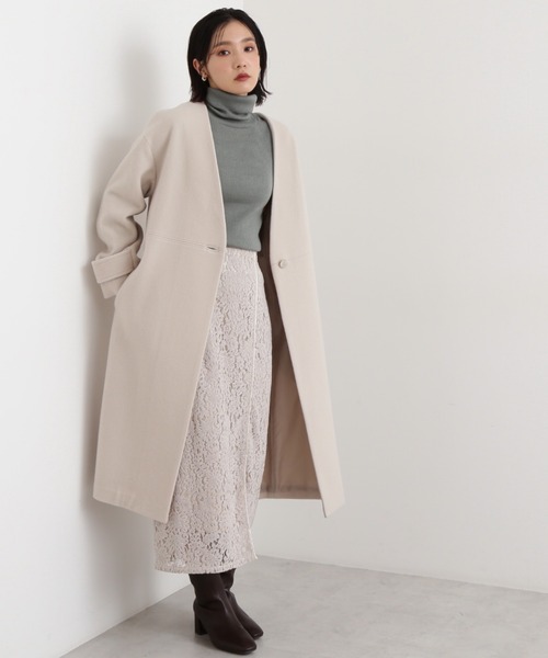 NATURAL BEAUTY BASIC(ナチュラルビューティーベーシック)の「<ウールブレンドリブベーシック>タートルネック(ニット/セーター・レディース・ライトグリーン/ブラック/ワイン/グレー・MEDIUM)」の22枚目の写真