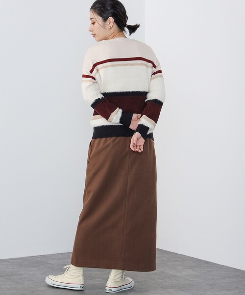 BEAMS HEART(ビームスハート)の「立体ボーダー ニット(ニット/セーター・レディース・アイボリー/ネイビー/ベージュ・ONE SIZE)」の20枚目の写真