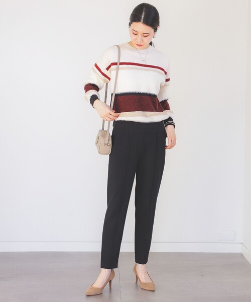 BEAMS HEART(ビームスハート)の「立体ボーダー ニット(ニット/セーター・レディース・アイボリー/ネイビー/ベージュ・ONE SIZE)」の21枚目の写真