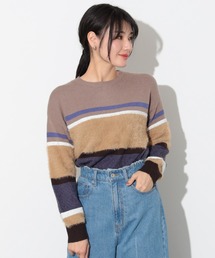 BEAMS HEART | 立体ボーダー ニット(ニット/セーター)