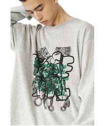 A'GEM/9 × .kom『NASTYKICK/NS+K/ナスティーキック』Graffiti Longsleeve/イレーズロングスリーブ