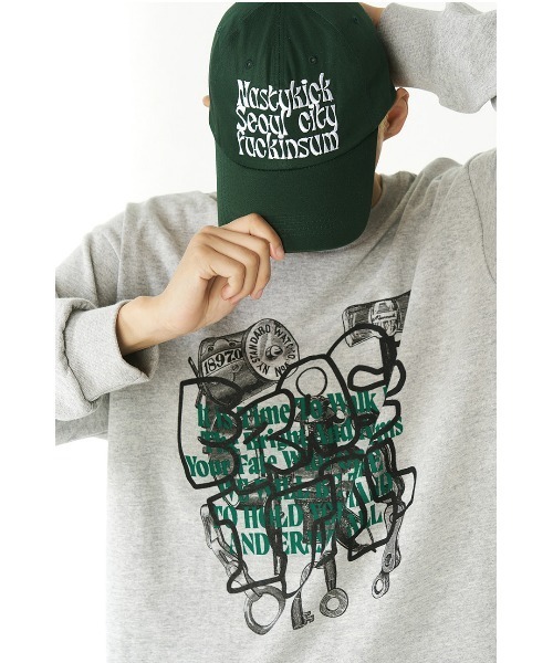 NASTY KICK（ナスティーキック）の「A'GEM/9 × .kom『NASTYKICK/NS+K/ナスティーキック』Graffiti Longsleeve/イレーズロングスリーブ（Tシャツ/カットソー・メンズ・ブラック/グレー・M/L）」の15枚目の写真