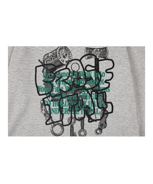 NASTY KICK（ナスティーキック）の「A'GEM/9 × .kom『NASTYKICK/NS+K/ナスティーキック』Graffiti Longsleeve/イレーズロングスリーブ（Tシャツ/カットソー・メンズ・ブラック/グレー・M/L）」の7枚目の写真