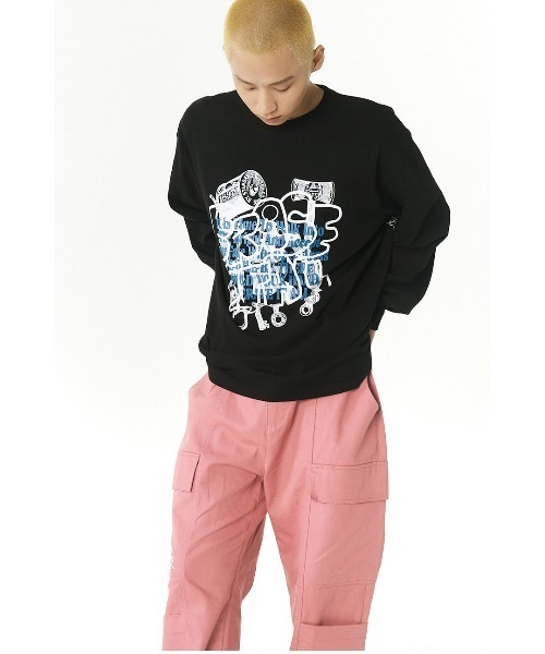 NASTY KICK（ナスティーキック）の「A'GEM/9 × .kom『NASTYKICK/NS+K/ナスティーキック』Graffiti Longsleeve/イレーズロングスリーブ（Tシャツ/カットソー・メンズ・ブラック/グレー・M/L）」の13枚目の写真