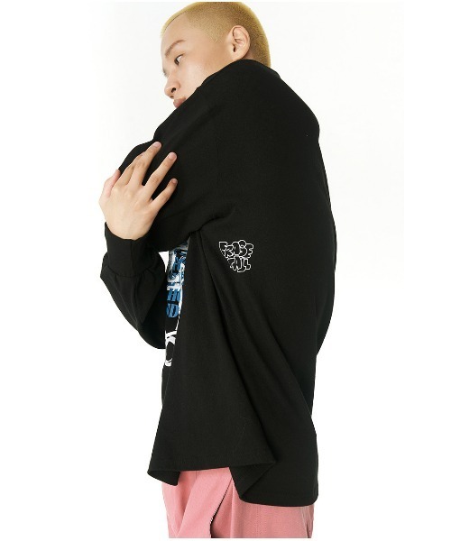 NASTY KICK（ナスティーキック）の「A'GEM/9 × .kom『NASTYKICK/NS+K/ナスティーキック』Graffiti Longsleeve/イレーズロングスリーブ（Tシャツ/カットソー・メンズ・ブラック/グレー・M/L）」の16枚目の写真