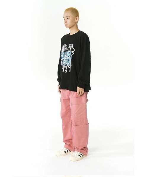 NASTY KICK（ナスティーキック）の「A'GEM/9 × .kom『NASTYKICK/NS+K/ナスティーキック』Graffiti Longsleeve/イレーズロングスリーブ（Tシャツ/カットソー・メンズ・ブラック/グレー・M/L）」の10枚目の写真