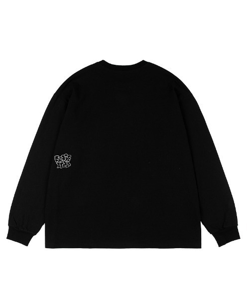 NASTY KICK（ナスティーキック）の「A'GEM/9 × .kom『NASTYKICK/NS+K/ナスティーキック』Graffiti Longsleeve/イレーズロングスリーブ（Tシャツ/カットソー・メンズ・ブラック/グレー・M/L）」の4枚目の写真